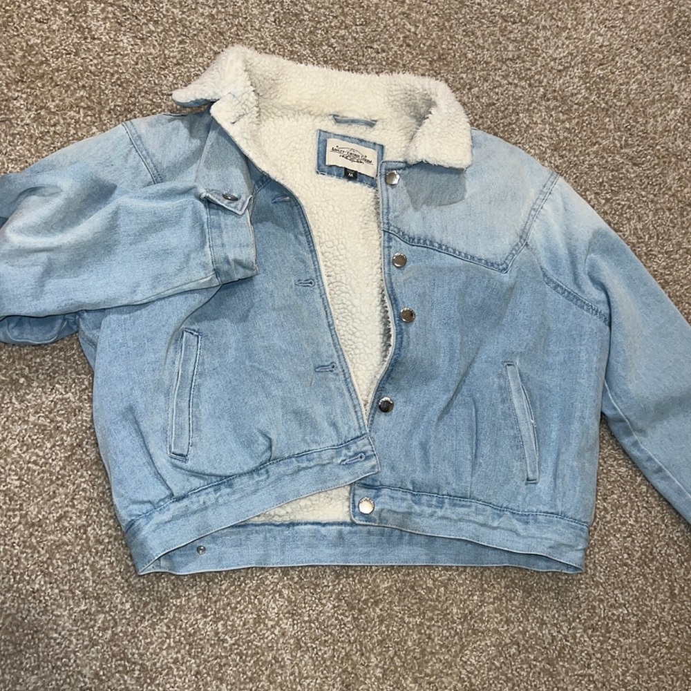Denim bomber jacket